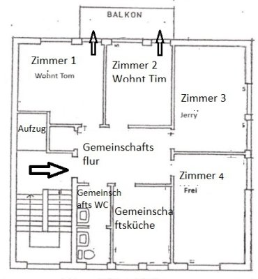 1 WG-Zimmer frei -Helles Tageslicht in 4er-WG Ruhige Lage und Zentrale in Kassel Süd