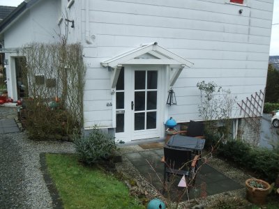 Eigener Eingang, Ausstattung mit alten Fachwerk