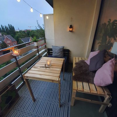 Chices Appartement über den Dächern von Oldenburg mit spektakulärer Aussicht.