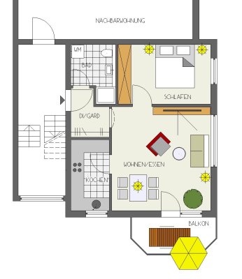 2 Zimmer-Wohnung mit Balkon in guter Lage, Rems-Murr-Kliniken fußläufig erreichbar