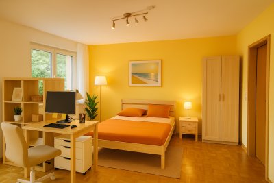 Geschmackvoll, möbliertes 1,5 Z.-Apartment im EG mit EBK und Garten in Stuttgart-Zuffenhausen