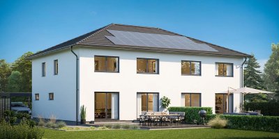 NEUBAU: Doppelhaushälfte DUO 151 Holzsystemhaus in ruhiger Ortsrandlage von Kleinaitingen
