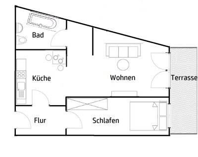 Ansprechende 2-Zimmer-Wohnung mit Terrasse und Stellplatz in Döbeln