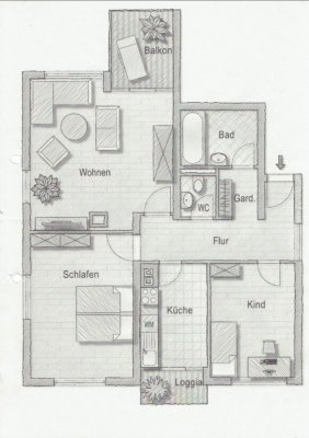 WG geeignete 3 Zimmer Wohnung nähe Flughafen Stuttgart