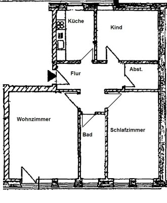 3 Zimmer Erdgeschoßwohnung mit Terrasse zu vermieten