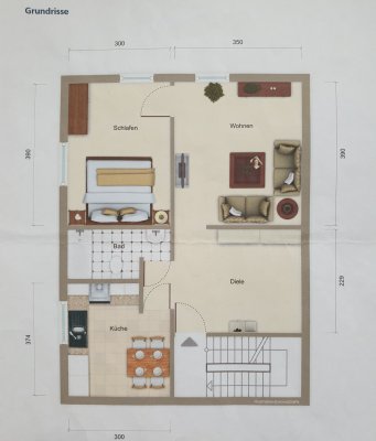2 Zimmer DG-Wohnung provisionsfrei Troisdorf-Spich