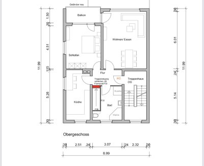 Kernsanierte 2ZKB Wohnung mit Balkon im 1.OG im Herzen der Wüste