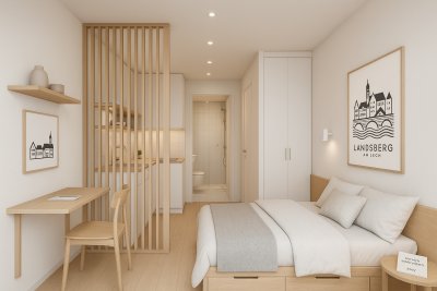 Stilvolles studio voll möbliert idyllisch bei Landsberg am Lech