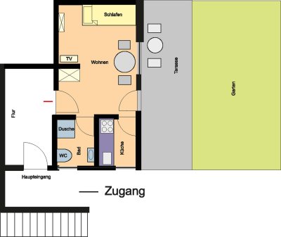 Apartment 1,5-Zimmer Wohnung