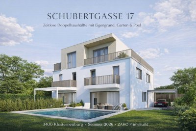 Zeitlose Doppelhaushälfte mit Pool und Carport