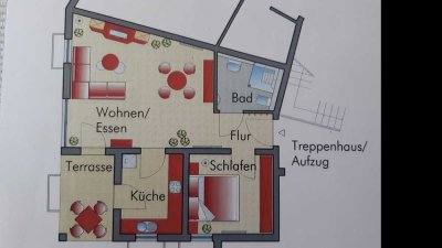 2-ZKB-Wohnung EG, Terrasse, Keller, Stellplatz Barrierefrei Goddelau