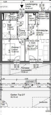 St. Valentin | Geförderte Gartenwohnung in Miete mit Kaufoption | Top 2/7 | ca. 39m² Garten