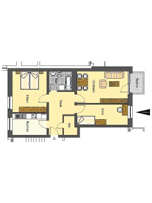 Platz für die ganze Familie ! Helle-Zimmer-Wohnung mit Balkon