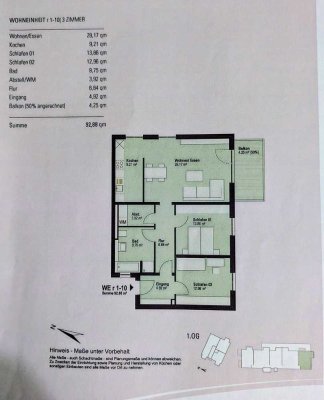 Moderne, helle 3-Zimmer-Wohnung mit Aufzug & verglastem Balkon