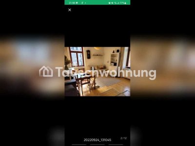 Tauschwohnung: Helle 2.5 Raum Wohnung mit Dielenboden