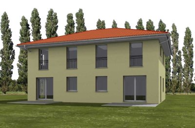 Doppelhaushälfte in Berlin mit Keller. Haus und Grundstück.