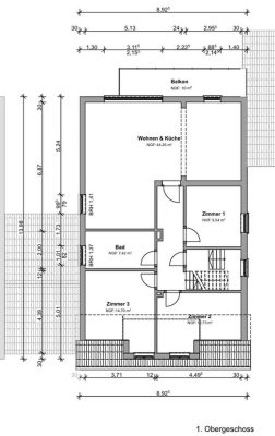 5,5 ZKB kernsanierte moderne Maisonetten-Wohnung mit Balkon und Dachterrasse