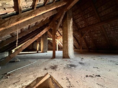 stark sanierungsbedürftiges Haus
