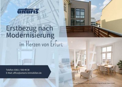 antaris Immobilien GmbH ** Stilvolle Altstadtwohnung mit Terrasse im Herzen von Erfurt **