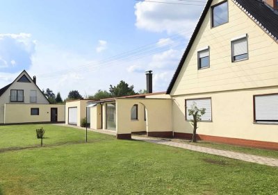 Siedlerhaus mit zusätzlichem Anbau und sonniger Gartenausrichtung in Bärenkeller zu kaufen!