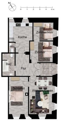 Komplett renovierte helle 4 Zimmer Wohnung im Herzen von Schwäbisch Hall - sofort frei mit Parkplatz