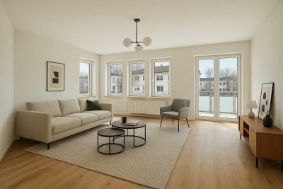Erstbezug nach Sanierung! Lichtdurchflutete 4 Zimmer EG Wohnung mit Balkon & Gartenmitnutzung (Whg2)
