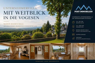 Charmante Unternehmervilla mit Weitblick in begehrter Wohnlage von Baden-Baden-Balg