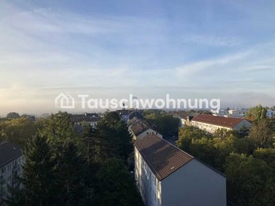 Tauschwohnung: Helle Wohnung in Bornheim, Süd Balkon, Skyline Blick