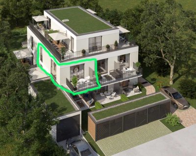 Neubau City Apartment möbliert mit Küche, Balkon, TG, BMW Nähe