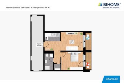 Barrierearme 2-Raumwohnung in Halles südlicher Innenstadt - WE103