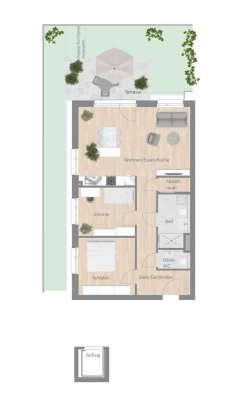 Perfekt geschnitten 3,5 Zimmerwohnung für mehr Wohnkomfort