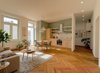 GRÄTZL-LIEBE BREITENSEE! WUNDERSCHÖN SANIERTER 3-ZIMMER-ALTBAU MIT SÜD-LOGGIA