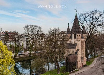CHARMANTE UND HELLE 2-ZI.-WOHNUNG AN DER AUGSBURGER KAHNFAHRT
