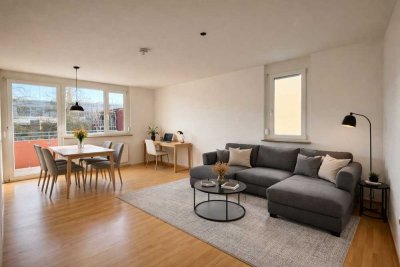 Möblierte 2-Zimmer-Whg. FR-Rieselfeld mit Balkon und TG-Stellplatz