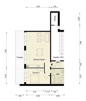 So. Termin - 2-Zimmer-Dachgeschoss mit Fußbodenheizung, Wanne und Dusche – ☎ 0172-3261193