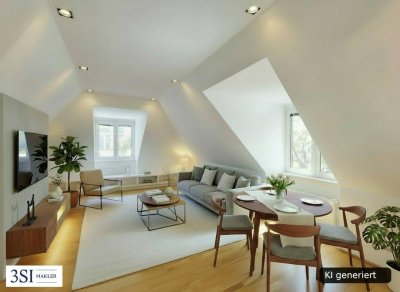 Sonnige Dachgeschosswohnung in beliebter City Lage nahe U1-Taubstummengasse und Naschmarkt