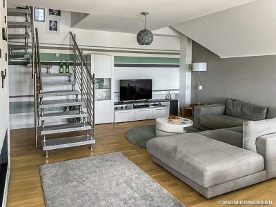 Exklusive Maisonette-Wohnung in Rheinnähe mit EBK, Kamin & 2 TG-Stellplätzen | WAGNER IMMOBILIEN