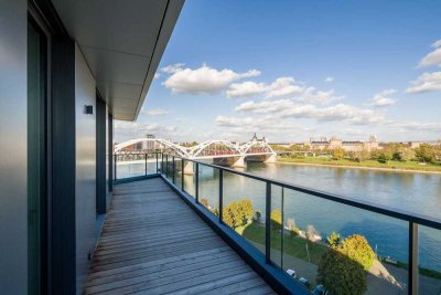 Penthouse 2-Zimmer Neubauwohnung mit Blick auf den Rhein im 7.OG