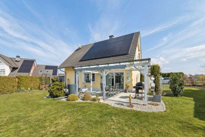 Modernes Einfamilienhaus mit Erdwärmepumpe, PV, Sauna & traumhaftem Südwest-Garten