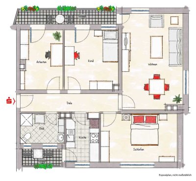 Vermietete 4-Zimmerwohnung mit großem Balkon in LU-Süd