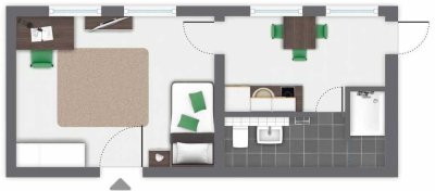 Studentenappartement in Clausthal-Zellerfeld (Doppelzimmer)