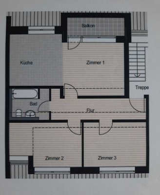 Helle 3-Zimmer Wohnung im 4. OG mit Balkon in Karlsruhe Südweststadt