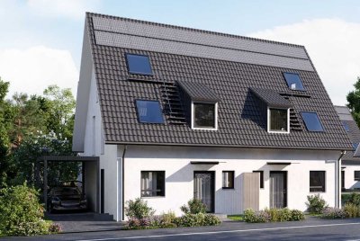 Oberrotweil Erstbezug 2026: Neubau-Doppelhaushälfte für junge Familie mit Garten (KfW-40)