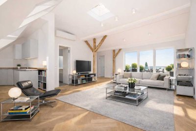 Stilvoll renovierte Dach-Residenz in bester Gründerzeitadresse nahe Ku'damm.