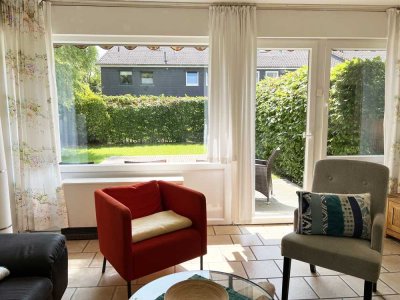 Zu Fuß ans Wasser: Helle EG-Wohnung mit großem Garten, komplett ausgestattet - sofort verfügbar!
