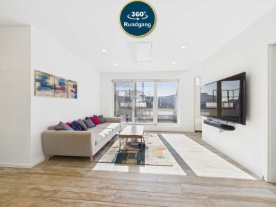 EXKLUSIVE MAISONETTE-DACHGESCHOSS MIT TERRASSE, FERNBLICK ÜBER DIE HAUPTSTADT