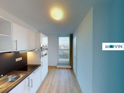 ** Möbliertes 2-Zimmer-Apartment mit EINBAUKÜCHE, TERRASSE und gemeinschaftlicher DACHTERRASSE **