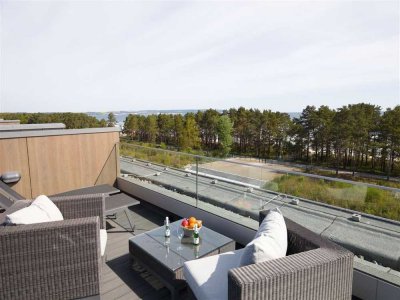 erstklassiges Penthouse direkt am Strand mit Dachterrasse und Meerblick