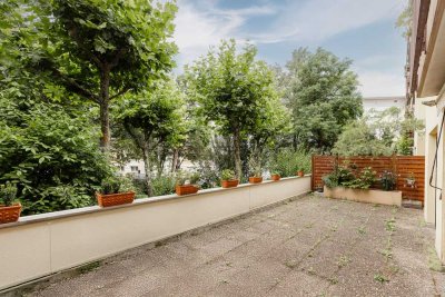 Charmante Drei-Zimmer-Wohnung mit großer Terrasse in fußläufiger Lage zum Main