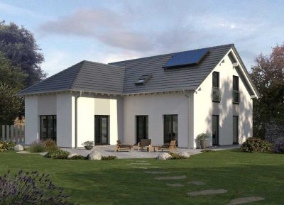 Energieeffizientes Bauen. Zweifamilienhaus. Nachhaltige Lösungen für eine grüne Zukunft